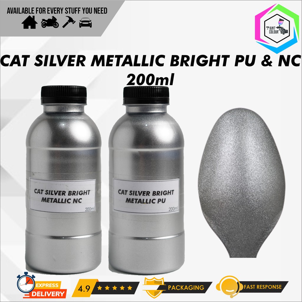 Cat Silver Metallic Bright PU NC 200ml