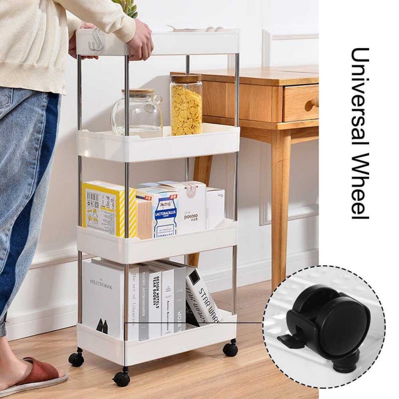 Rak Dapur Susun Laci Penyimpanan Tingkat Roda Kitchen Storage Rack