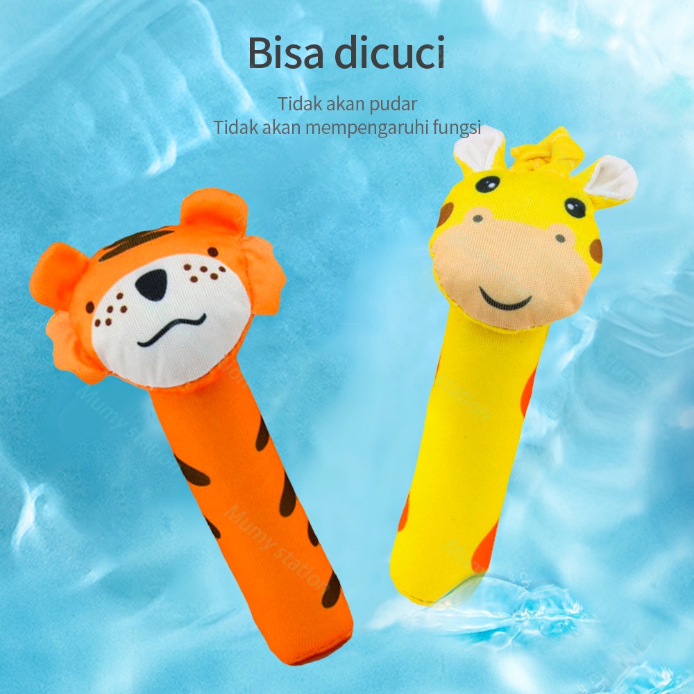 Mumystation Boneka rattle bayi doll toys mainan bayi rattle stick hewan animal binatang