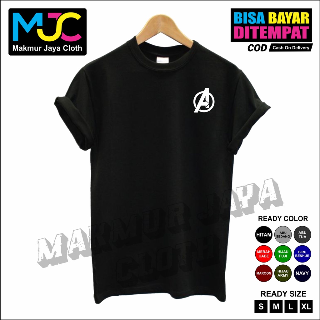 Kaos Tshirt Baju Pria Combed 30s Distro AVENGERS - PREMIUM QUALITY Kaos Pria Wanita Cowok Cewek Mura