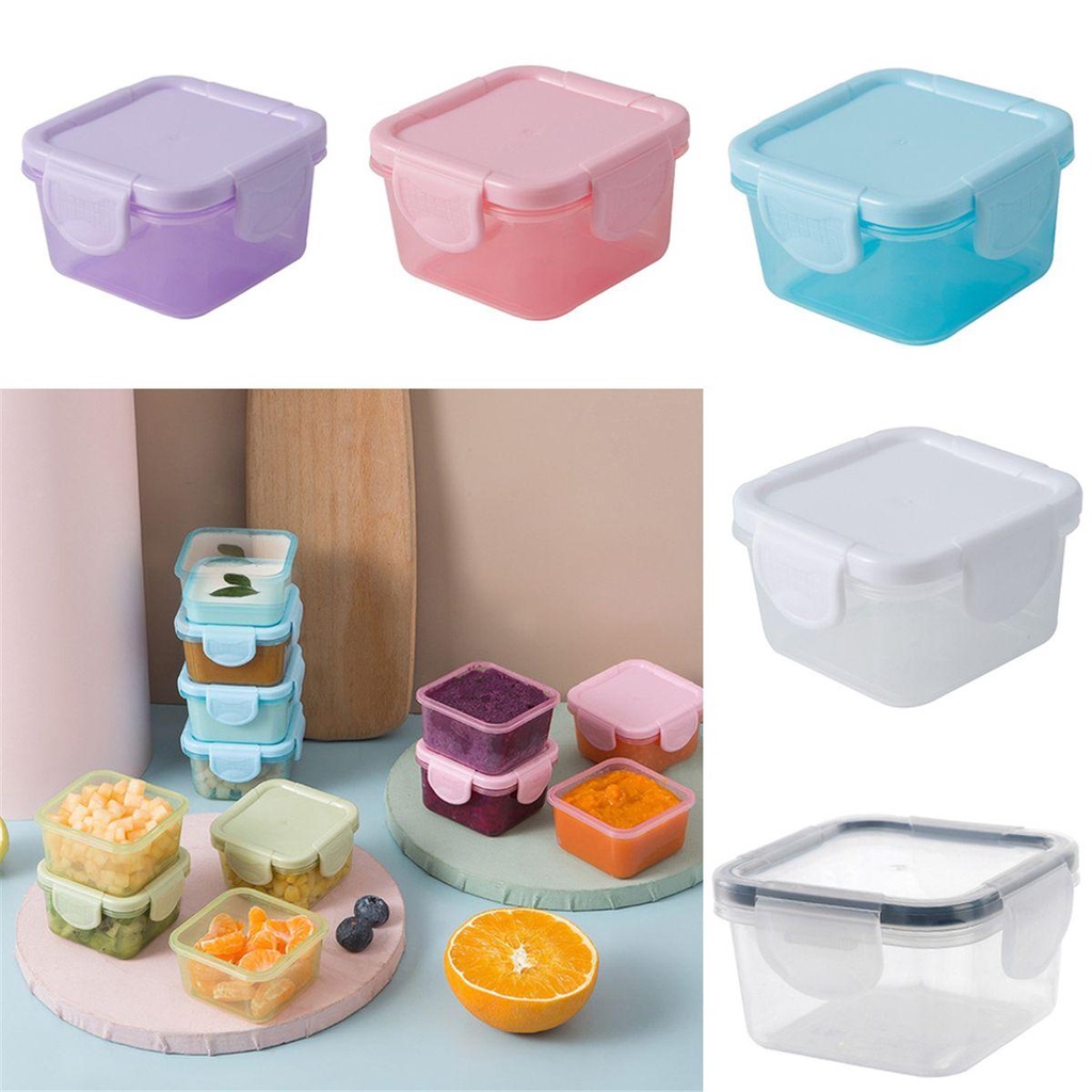 Solighter Food Prep Box Kulkas Plastik Food Grade Tempat Penyimpanan Bumbu