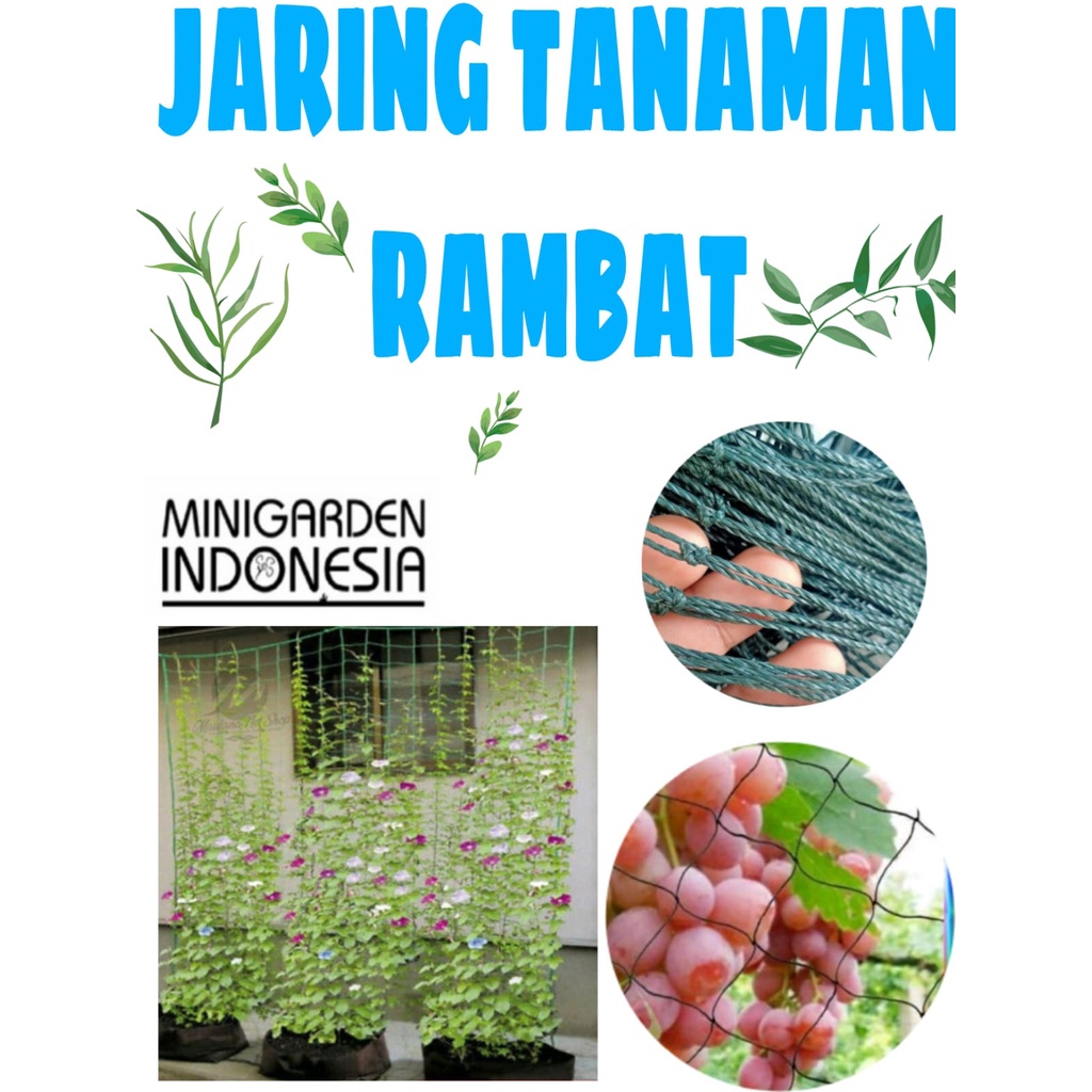 1 METER JARING TANAMAN RAMBAT TALI TERALIS NET RAMBATAN CLIMBING NET