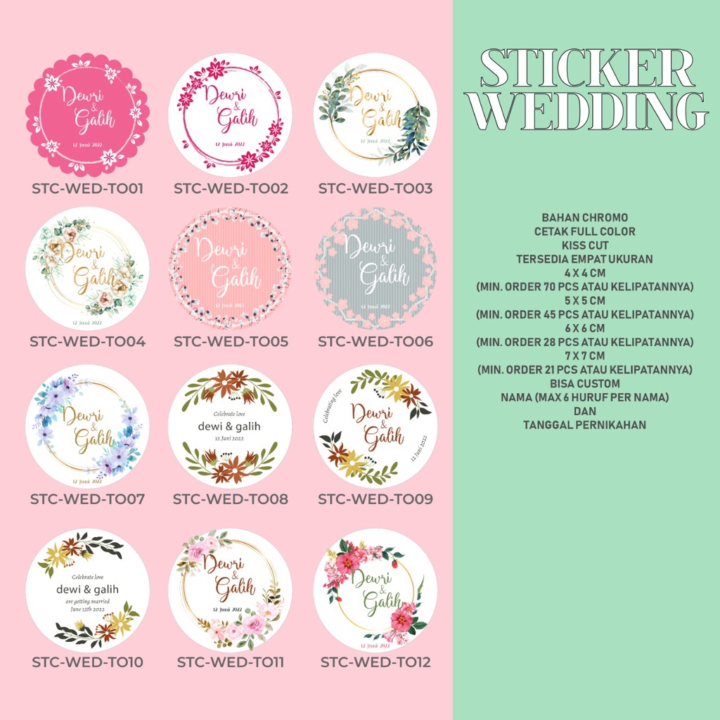

Stiker Bulat Souvenir Pernikahan - Sticker Thank You Wedding