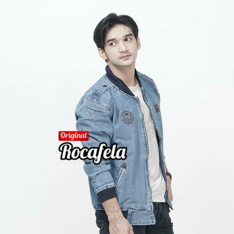 Jaket Jeans Bomber Distro Pria Jaket Jeans Pria Jaket Murah Jaket Pria Kekinian jaket Motor