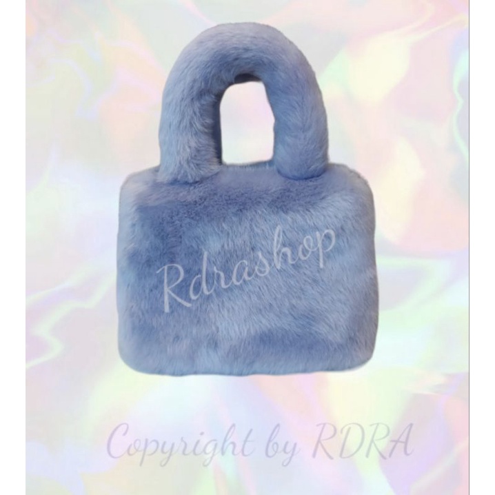 [New Colors] Fluffy bag Tas bulu korea viral super cantik lucu