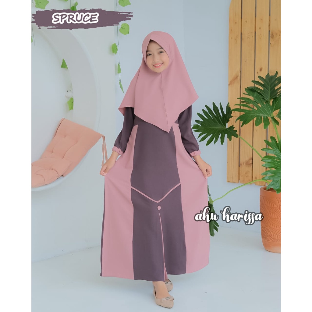 GAMIS ANAK HANIZA MAYZA KIDS AKU KARISSA BAJU MUSLIM 5-12 th tahun Kids ORIGINAL BRANDED syari baju muslim anak tanggung busana muslimahlebaran