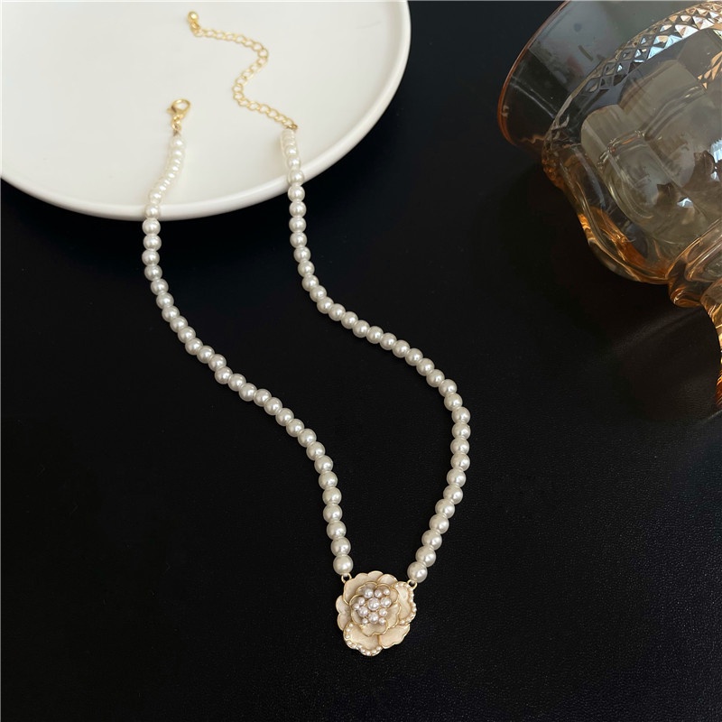 Kalung Mutiara Gaya Retro Elegan Untuk Wanita beaded necklace