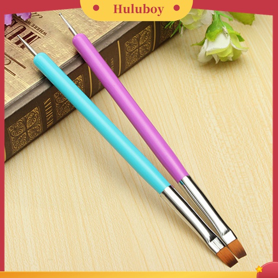 Huluboy Huluboy♡ Pen Brush 2 Sisi Untuk Melukis / Dotting Kutek Gel UV Akrilik