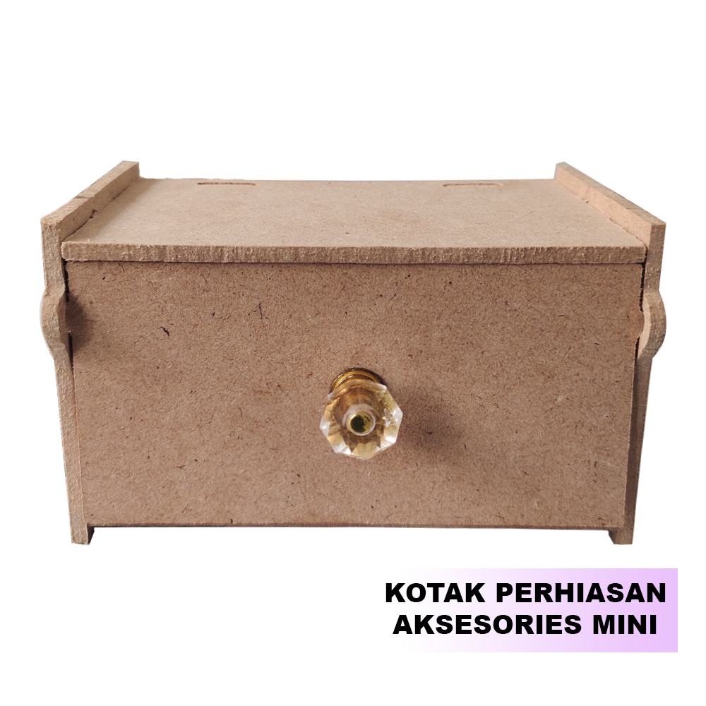 HomiHomi Kotak Tempat Penyimpanan Perhiasan Aksesories Mini Kayu MDF