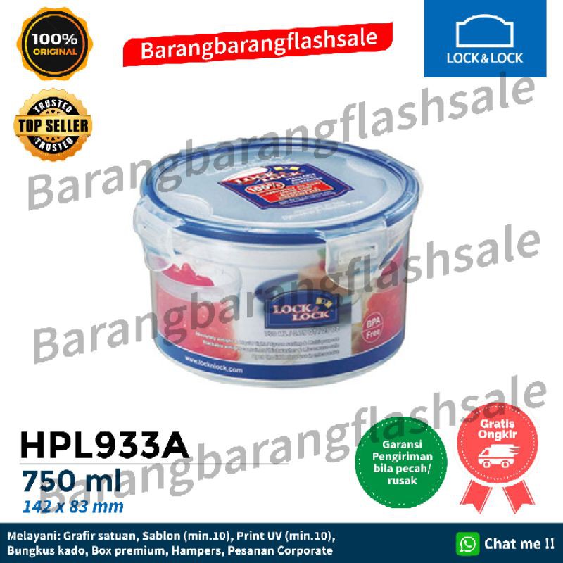 Lock n Lock Round Food Container 750ml - toples wadah makanan HPL933a