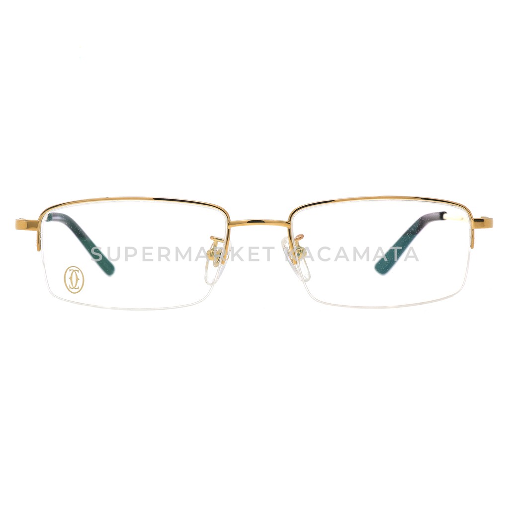 Frame Kacamata Minus Pria Wanita Cartier Grade Ori 8201020 Gold