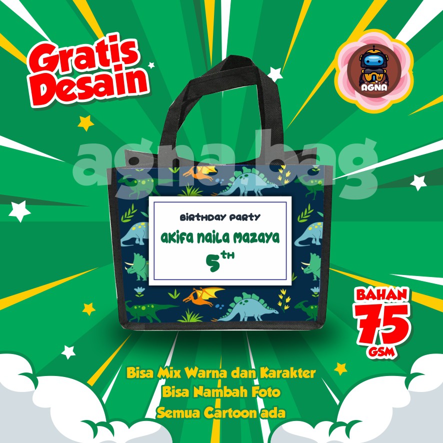 

GOODIE BAG MURAH / TAS ULTAH CUSTOM /TAS ULTAH PROMO/ TAS ULTAH DINO