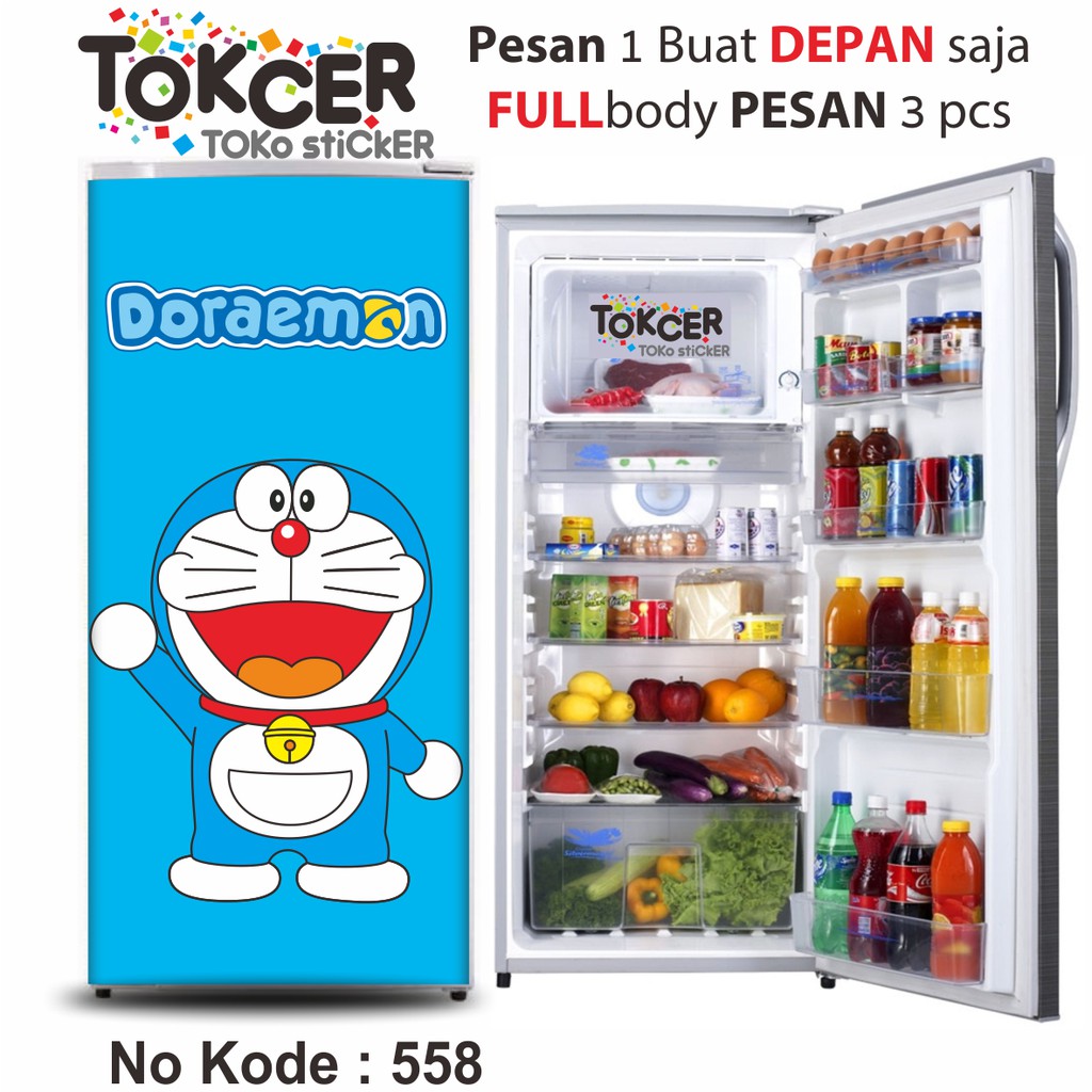 Stiker Kulkas 1 Pintu dan 2 Pintu DORAEMON