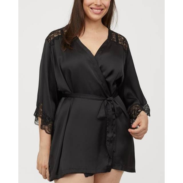 HM+ Satin & Lace Kimono