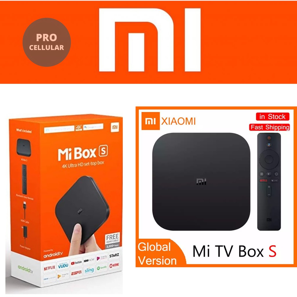 Xiaomi Mi Box S AndroidTv Mibox Android Tv Box 4K Ultra HD Global Version