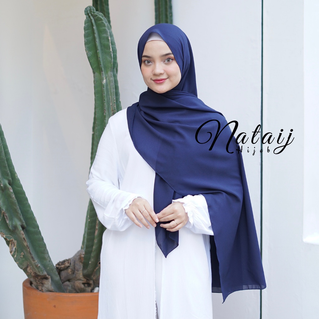 Pashmina Diamond 180x75 / Hijab Pashmina / Pasmina / Hijab / Jilbab / Kerudung / Pashmina Sabyan-NAVY