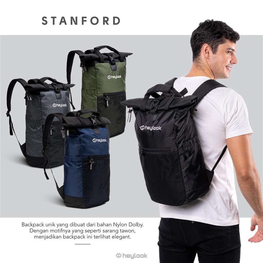 TAS RANSEL LAPTOP PRIA BACKPACK STANFORD ADVENTURE TAS PUNGGUNG OUTDOOR TRAVELLING