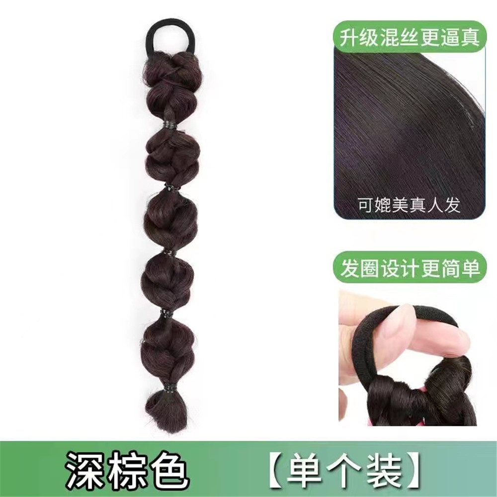 【COD Tangding】Wig Rambut Palsu Model Kepang Untuk Wanita