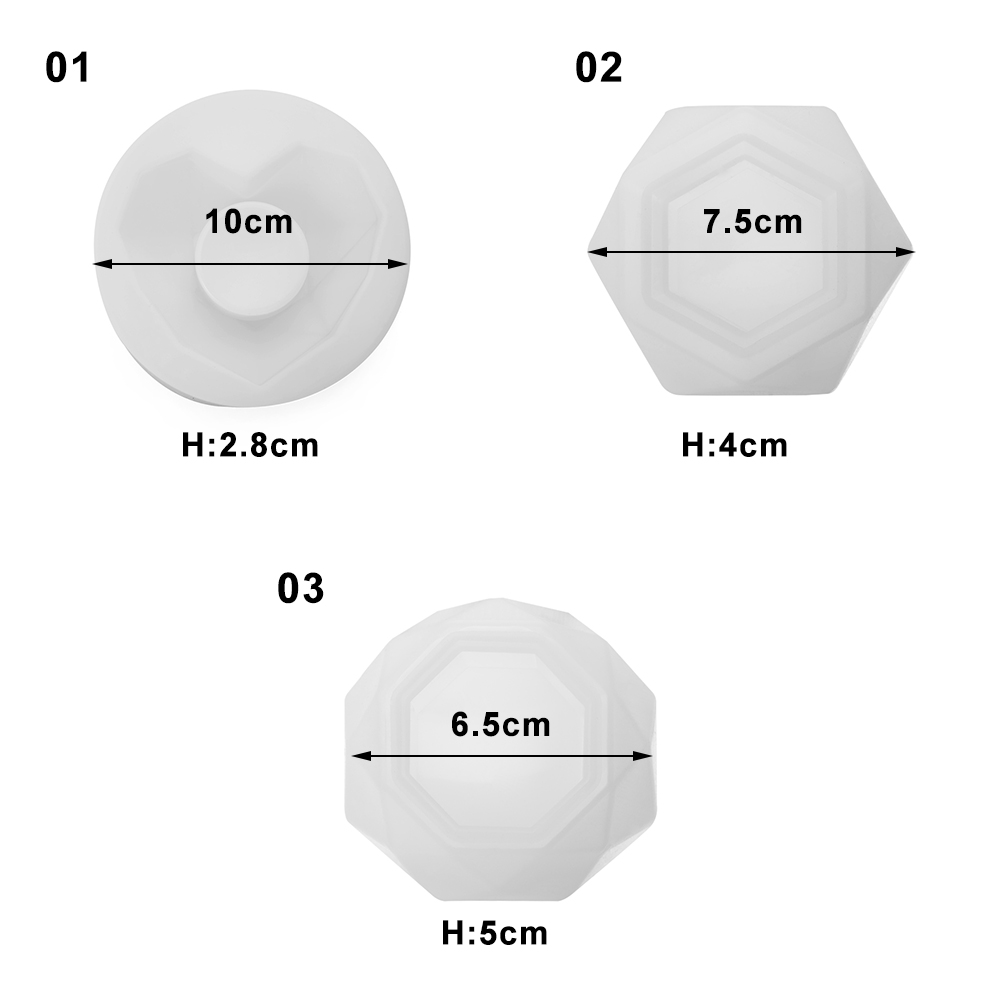 Cetakan Resin Bentuk Heksagonal Bahan Silikon Untuk Membuat Perhiasan