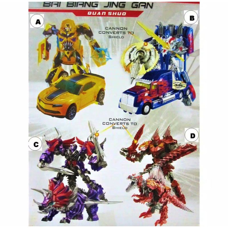 Toys / Mainan Robot Transformers - Optimus Prime , Bumblebee , Slug , Scorn
