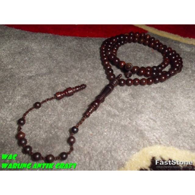Tasbih Kayu Stigi Darat Wulung 99 Biji 9 mm oleh WARUNG ANTIK MART