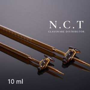 BOMEX Amber Burette Glass Stopcock / Buret Keran Kaca Warna Amber 10 ml