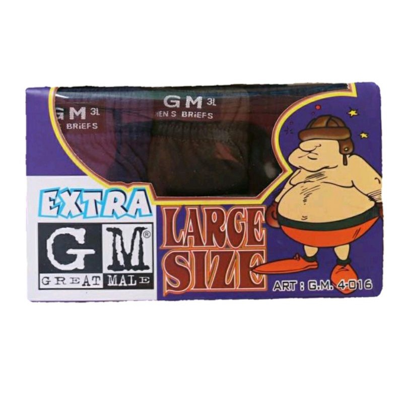 Celana Dalam Pria isi 3 GM SUPER JUMBO EXTRA LARGE SIZE Super Jumbo 5L, 4L, 3L | Great Male Big Size | CD Big Size