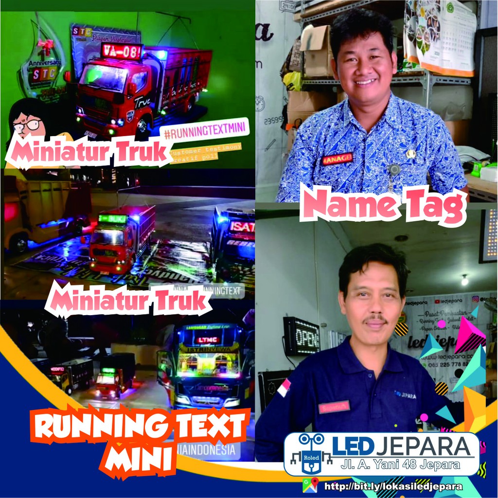 PAPAN NAMA LED RUNNING TEXT MINI TULISAN BERJALAN MINIATUR NAMETAG LED BADGE RUNNING TEXT MINIATUR