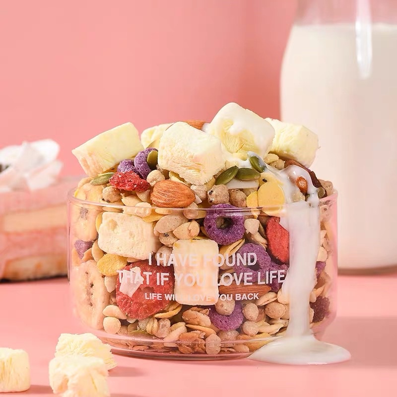 ( HALAL ) Sereal Halal Mai Qu Feng - Sereal Diet Oatmeal Yogurt Muesli Granola Sereal 麦趣风麦片 500g /Yoghurt Cereal Oatmeal Granola Meizhoushike Sereal 100g - Makanan Sarapan Bergizi