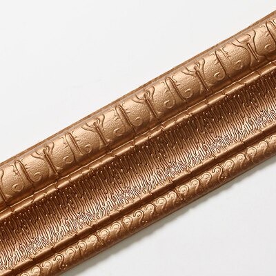 SN-C121 Wall Border List Wallpaper Wallborder Foam 3D Elegan Walpaper List Foam Stiker Dinding-TEMBAGA MUTIARA