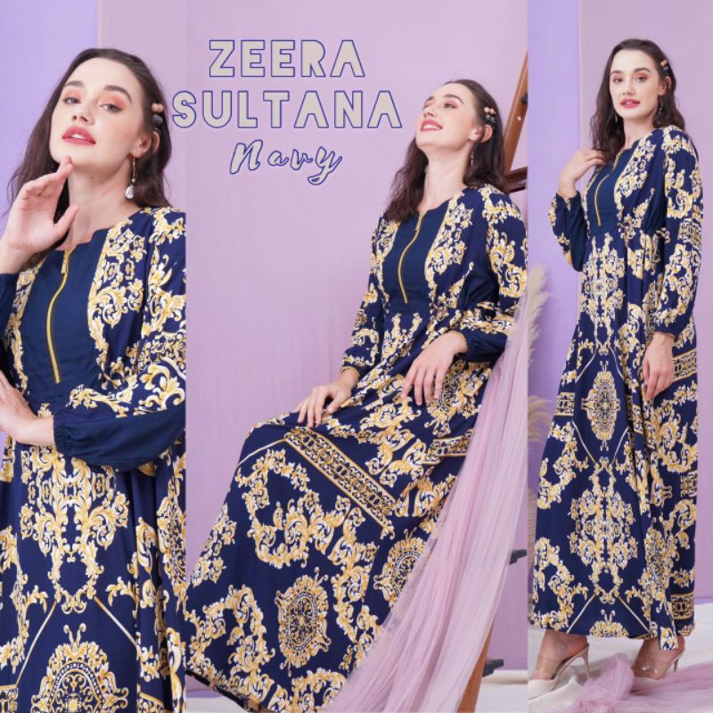 Daster Arab ZEERA SULTANA Maxi Dress Gamis Rayon