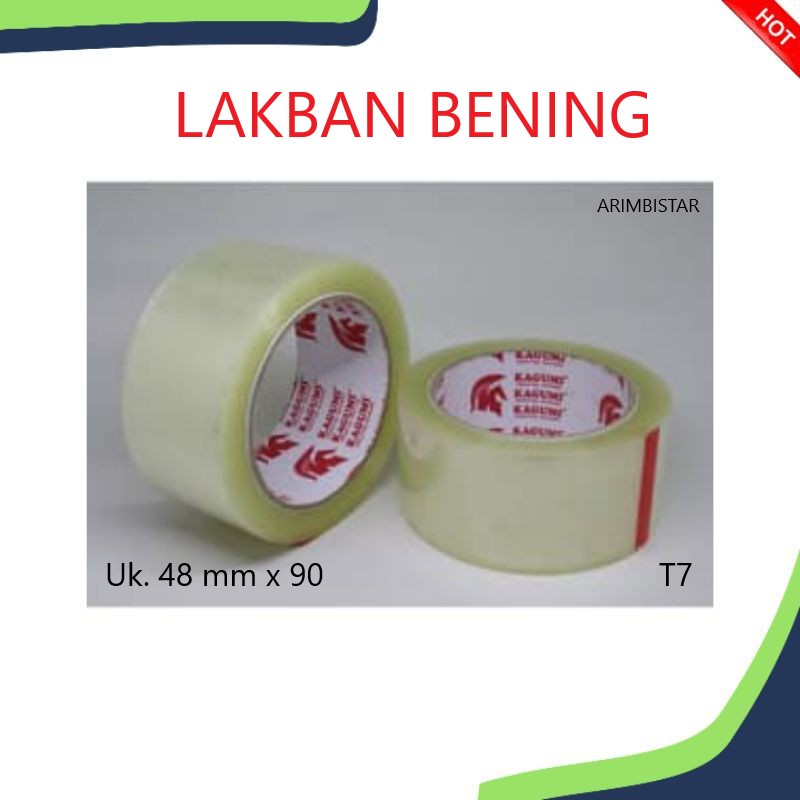 

Lakban Bening atau Lakban Putih Uk 48 mm x 90 yard T7