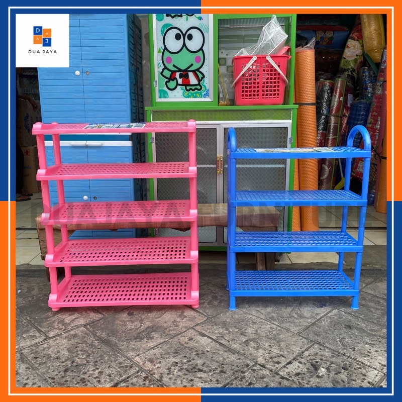 Rak Sepatu Plastik Susun 4-5 Rata & Miring /Rak Sepatu Shinpo 829-839 / Rak Sepatu / Tempat Sepatu