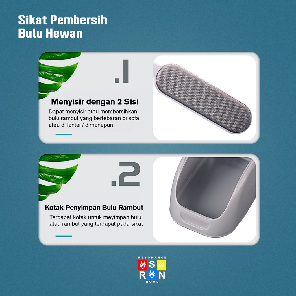 Sikat Pembersih Bulu Ukuran Besar / Pet Hair Remover Resonance Home