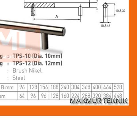 ▲ Tarikan Laci Huben TPS-10 188-128mm - Handle Laci ○