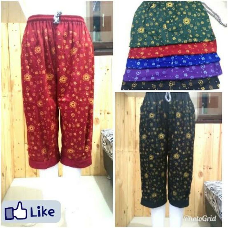 Celana Misty Super Jumbo WanitaL5 Celana Kolor Motif Wanita Bahan Kaos Adem Muat Sampai BB 135kg