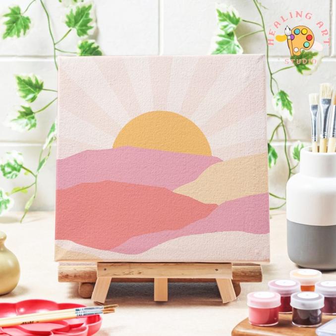 

Paint By Number Lukisan Sunrise Canvas 20X20 Cm
