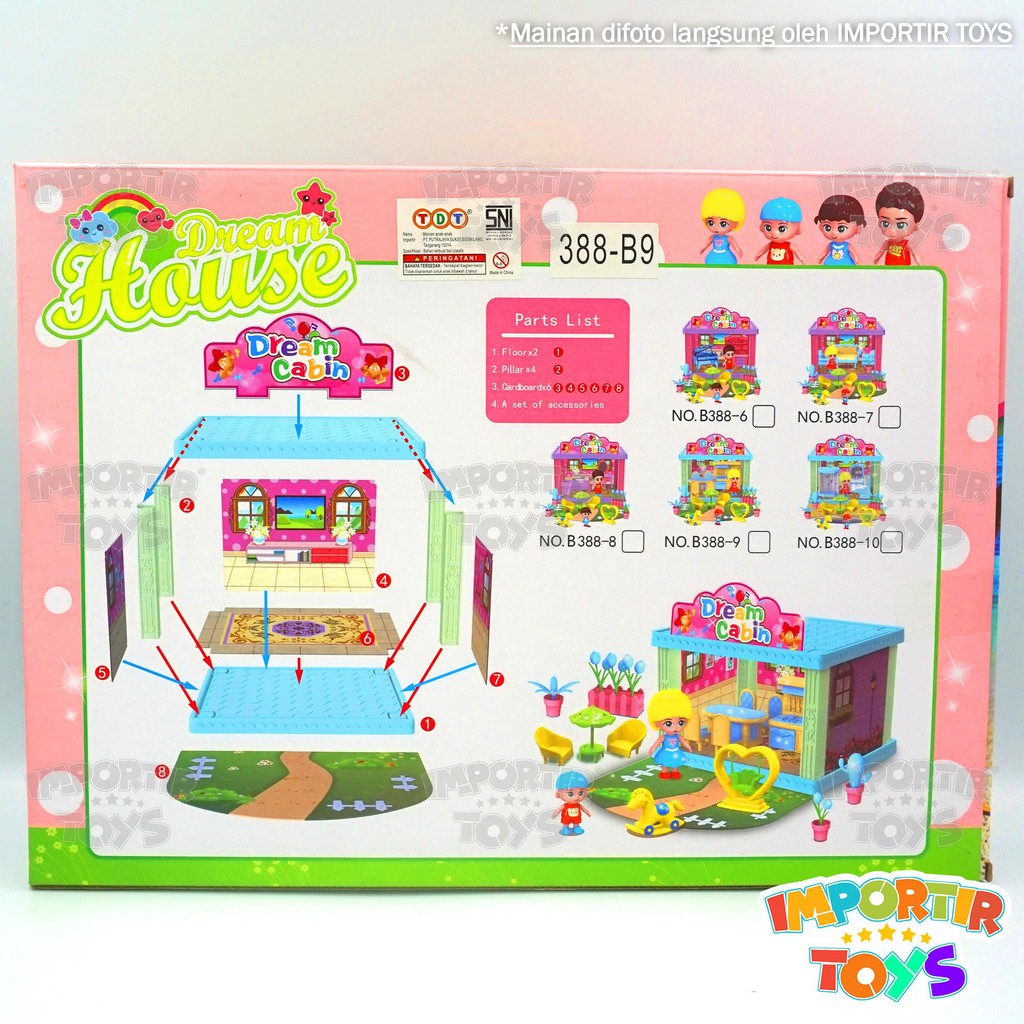 Mainan Rumah Villa Anak Cewek + KITCHEN SET (IMPORTIR TOYS QUALITY)