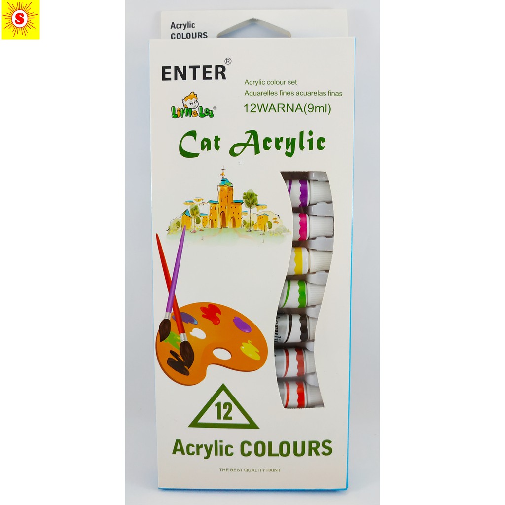 

ACRYLIC COLOURS / CAT ACRYLIC ENTER 12 WARNA @9ML