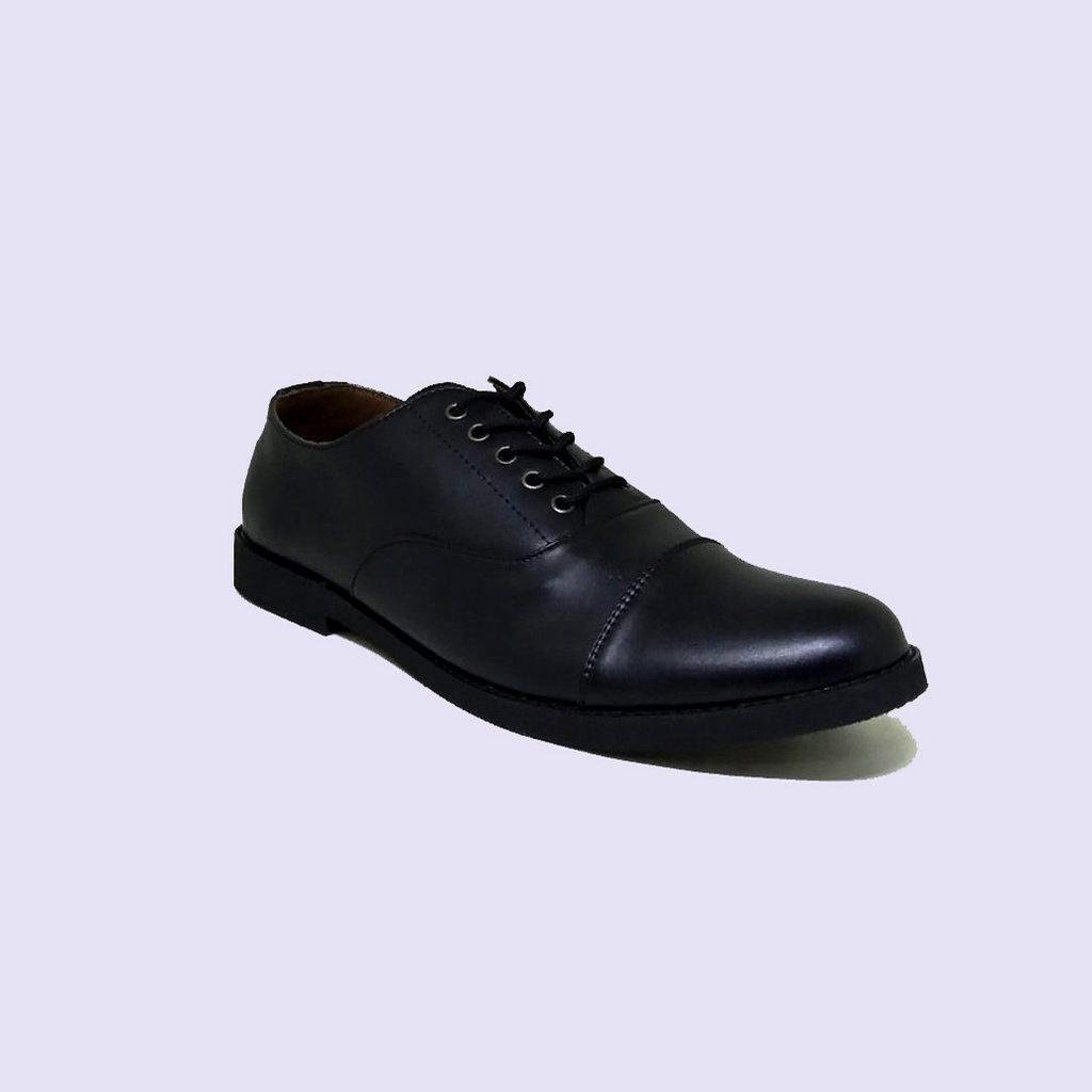 Sepatu Pantofel Pria Big Size Oxford Full Black / Sepatu Kerja Kantor laki cowo keren Ukuran Besar jumbo