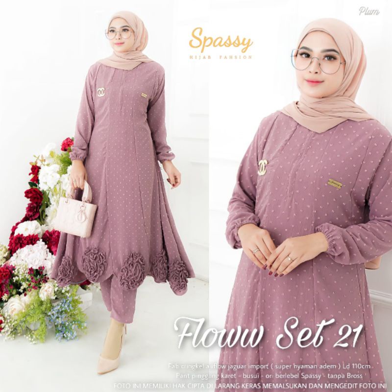 Galeri FLOW SET 21 SETELAN WANITA MUSLIM ORI BY SPASSY