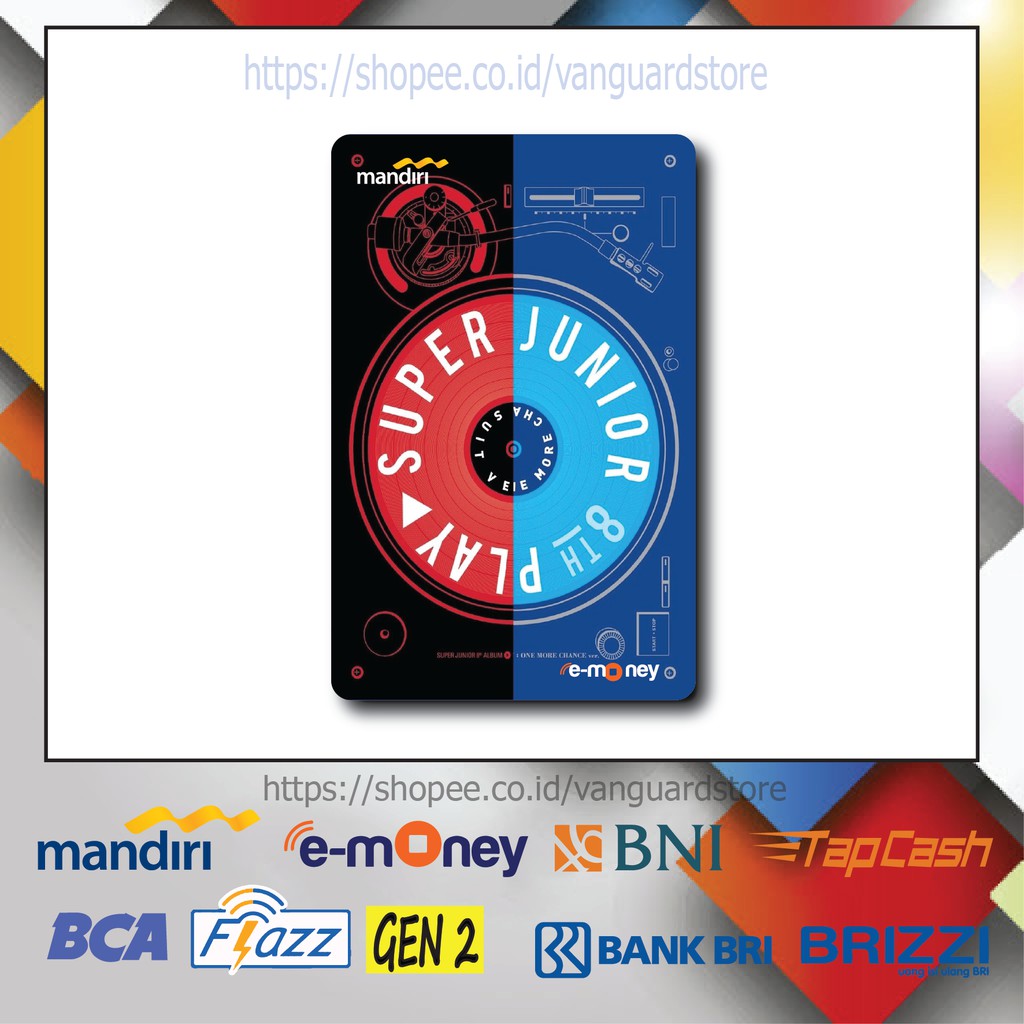 KARTU E MONEY E TOLL SUPER JUNIOR KPOP 1 EMONEY MANDIRI FLAZZ BCA BNI TAPCASH BRIZZI BRI - 1 SISI