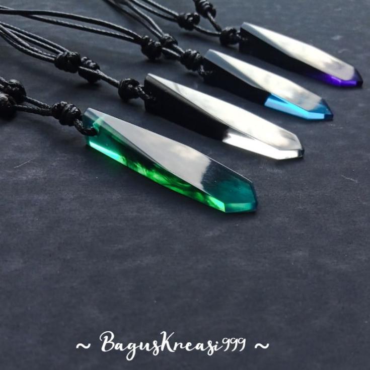 Stok Terbaru [COD] Aksesoris Kalung Tali Liontin Resin Pria Wanita Kekinian Unik