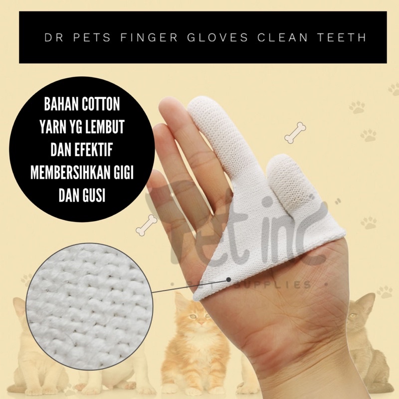 Dr Pets finger gloves clean teeth