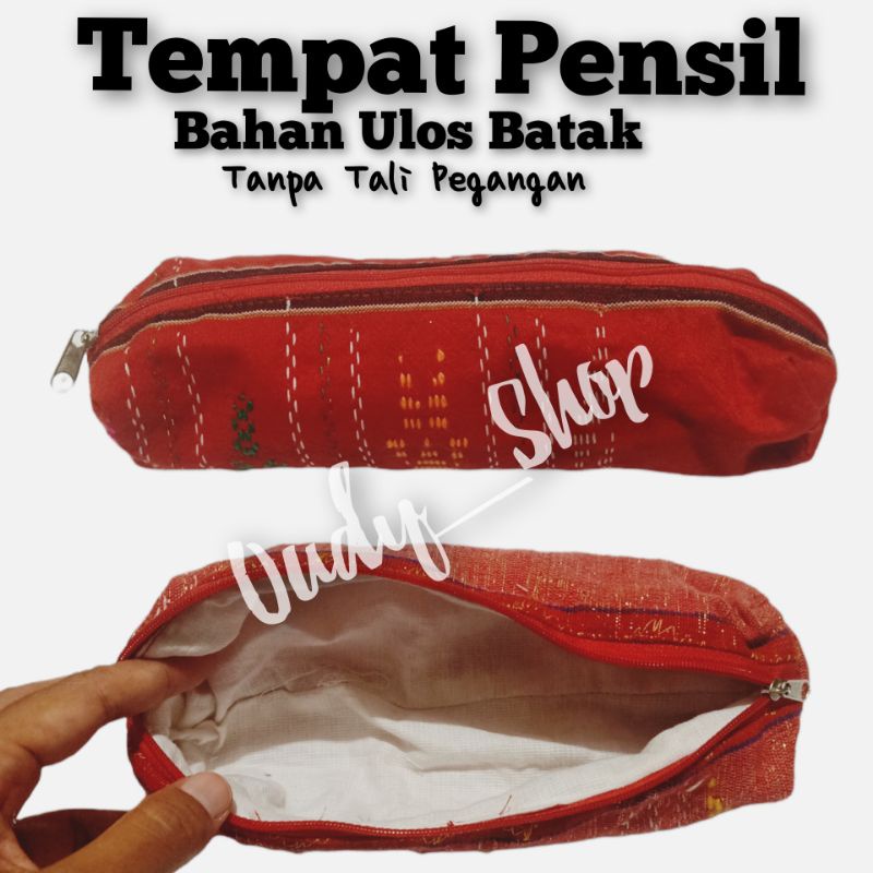 Tas Tempat Pensil Alat Tulis Sekolah Bahan Ulos Batak