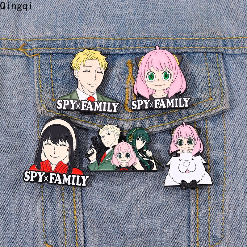 Bros Pin Enamel Desain Karakter Kartun Anime Spyxfamily Anya Forger Yorger Untuk Hadiah Teman