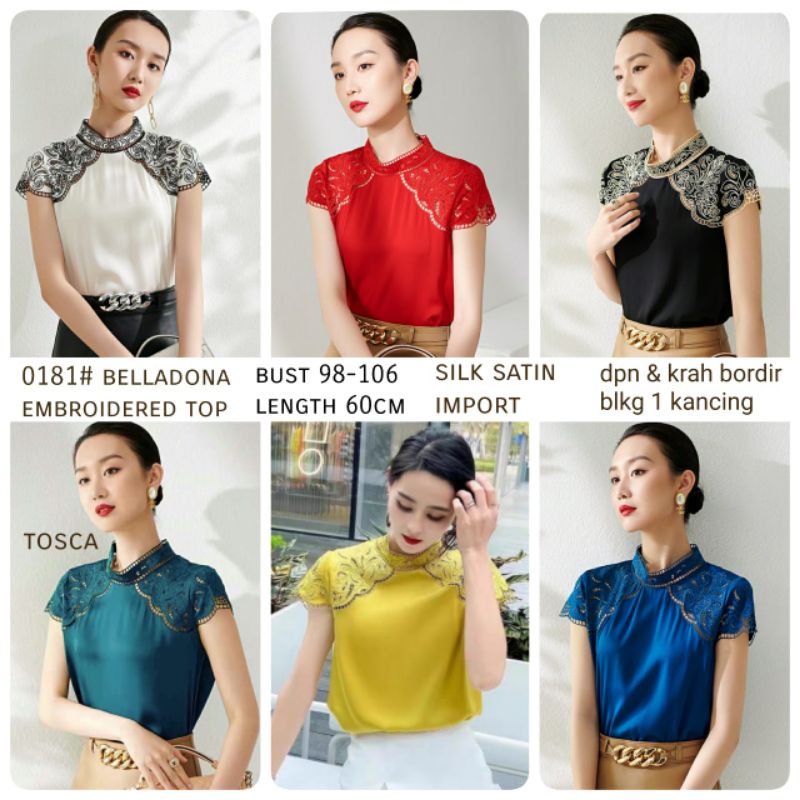 MDLV ~ 0181# Belladona Embroidered Top Atasan Blouse Premium Etnic Fashion Import