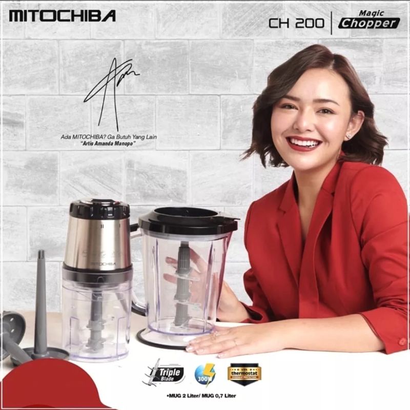 MITOCHIBA FOOD CHOPPER CH200 / CH 200 GARANSI RESMI