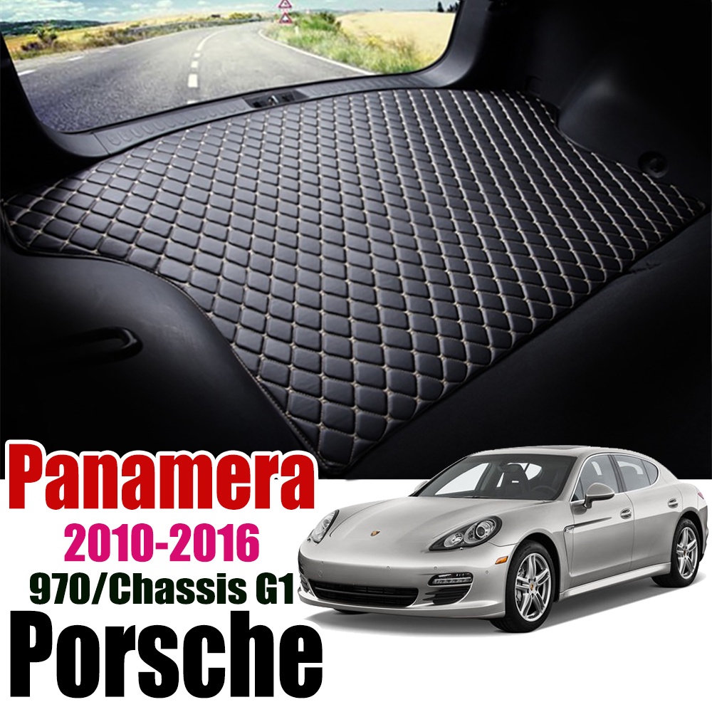 Matras Bagasi Mobil Bahan Kulit Untuk Porsche Panamera 970 2010 2011 2012-2016 Chassis G1