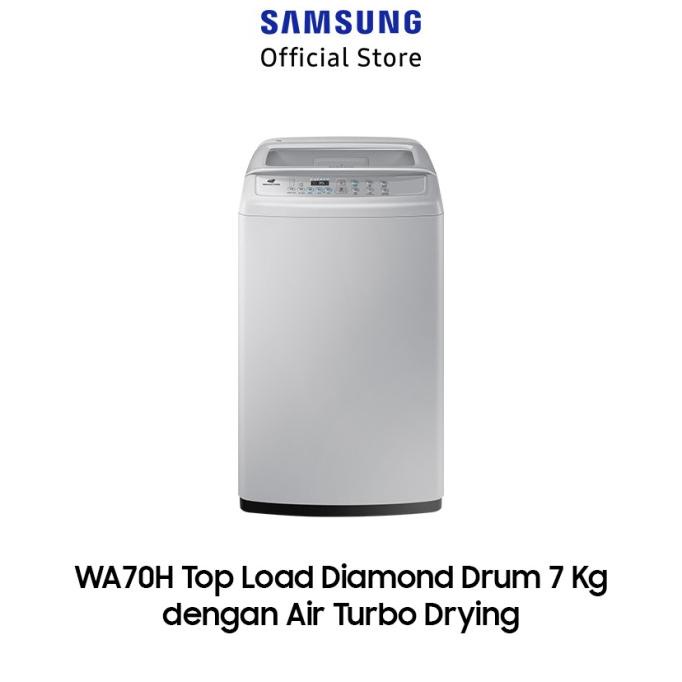 Samsung Mesin Cuci Top Loading Diamond Drum, 7 Kg - WA70H4000SG Termurah